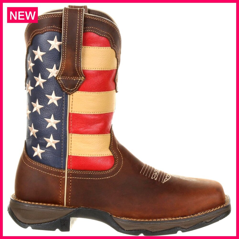 10 Inch Western Steel Toe Work Boots With Cushion Footbed